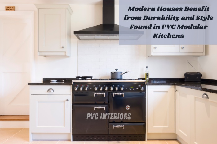 Durable and stylish PVC modular kitchen setup by PVC Interiors in Bengaluru perfect for modern home interiors